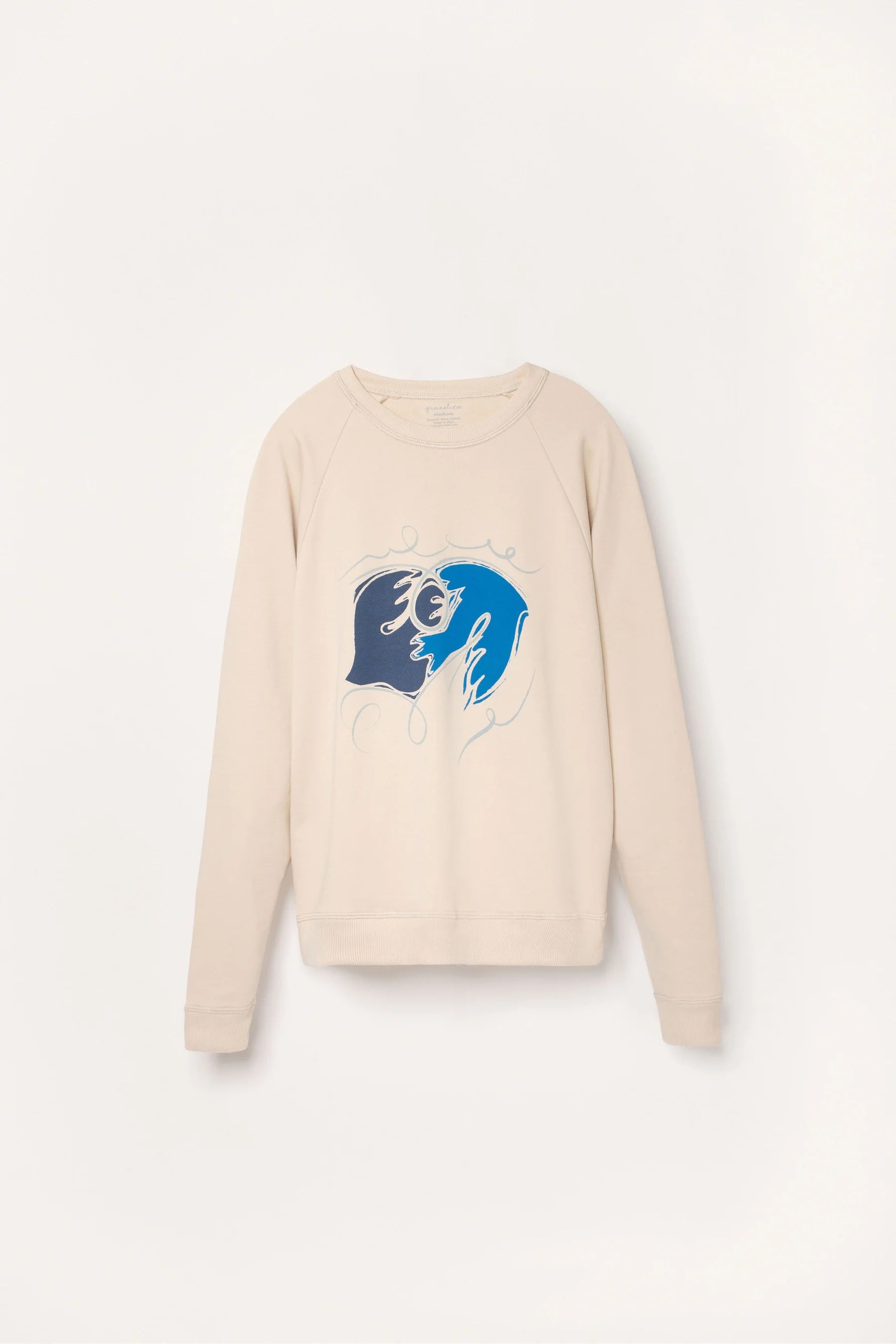 Blue Doves Sweatshirt White