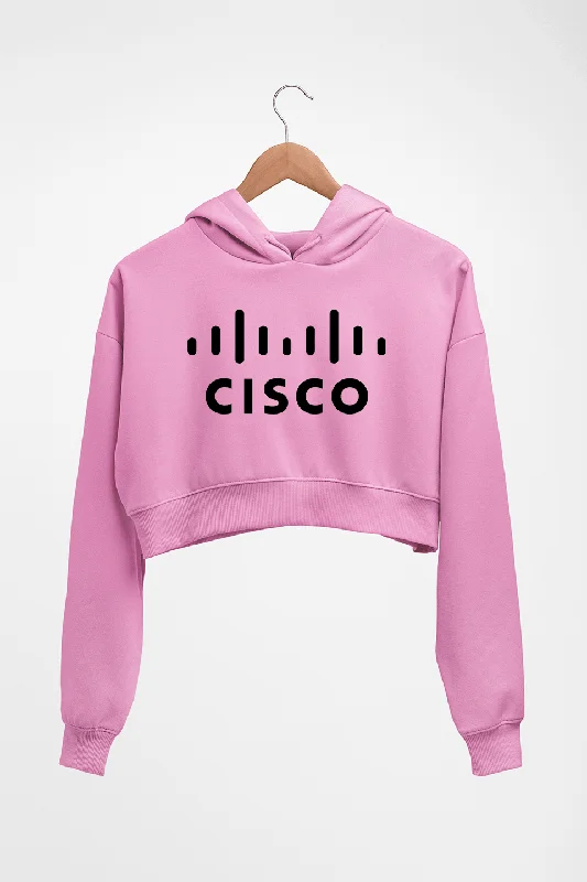 cisco Crop HOODIE FOR WOMEN Hoodie with Typography Text Message