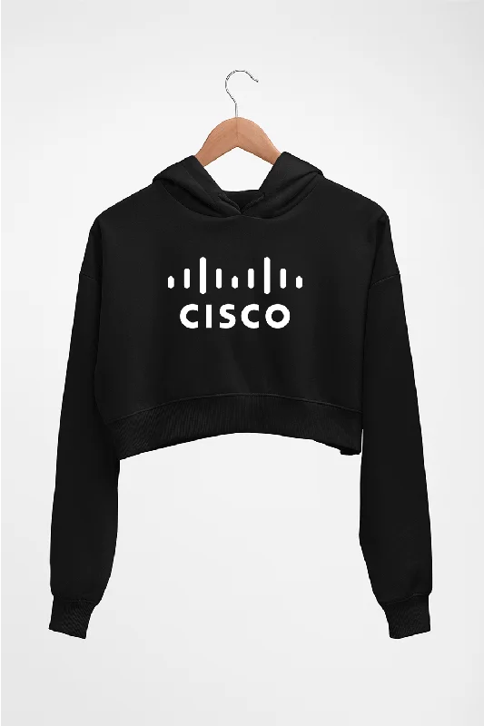 cisco Crop HOODIE FOR WOMEN Hoodie with Applique Textured Unique