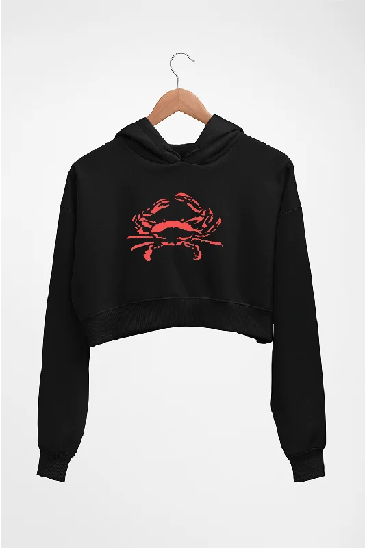 crab Crop HOODIE FOR WOMEN Hoodie with High Neck Warm Protective