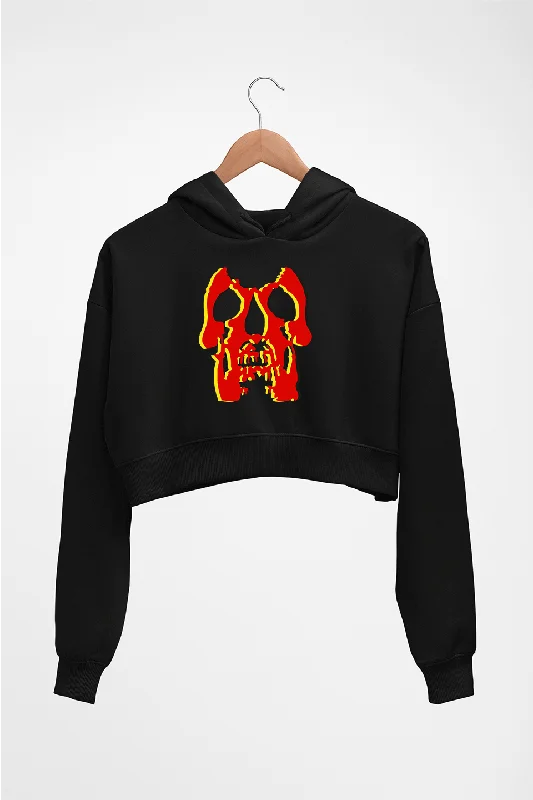 Deftones Skull Crop HOODIE FOR WOMEN Hoodie Crop Top Short Trendy