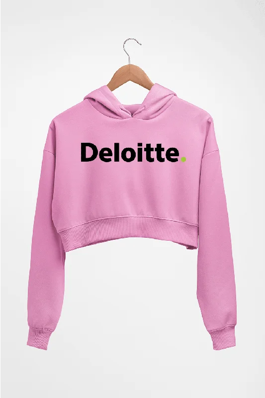 Deloitte Crop HOODIE FOR WOMEN Hoodie with Lace Feminine Delicate