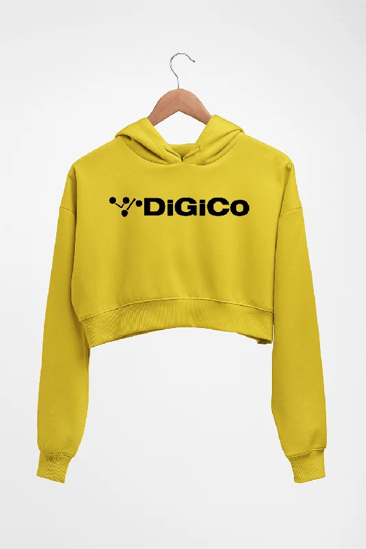 digico Crop HOODIE FOR WOMEN Hoodie with Zipper Placket Modern Functional
