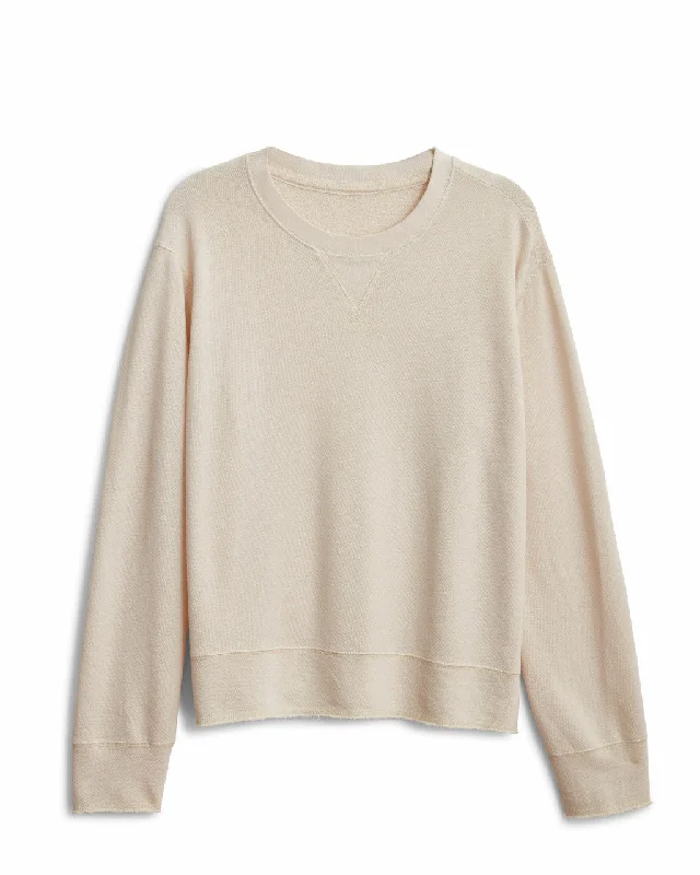 Faherty Women's Birch Oasis Terry Crew Sweatshirt Size X-Small NWT Hoodie with Pocket Utility Practical Faherty Women's Birch Oasis Terry Crew Sweatshirt Size X-Small NWT Hoodie with Pocket Utility Practical