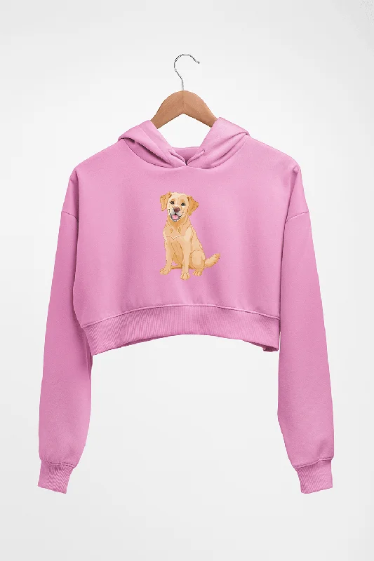 golden retreiver Crop HOODIE FOR WOMEN Hoodie with Oversized Fit Loose Comfortable