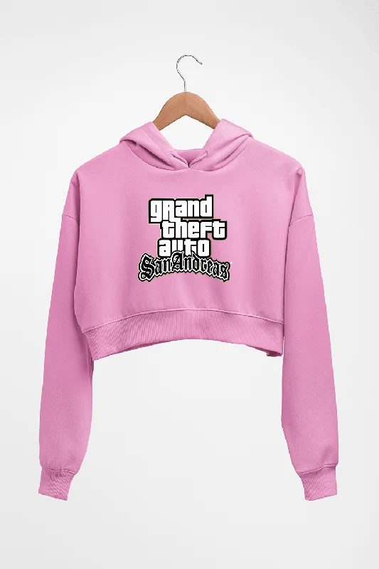 GTA San Crop HOODIE FOR WOMEN Hoodie with Hem Drawcord Adjustable Customizable