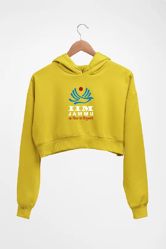 IIM Jammu Crop HOODIE FOR WOMEN Hoodie with Back Slit Movement Comfort