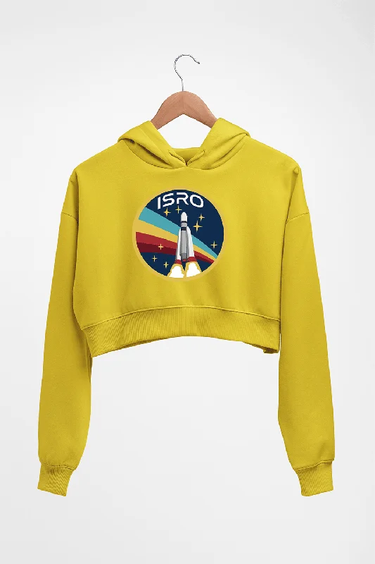 Isro Crop HOODIE FOR WOMEN Hoodie with Embroidery Detailed Premium