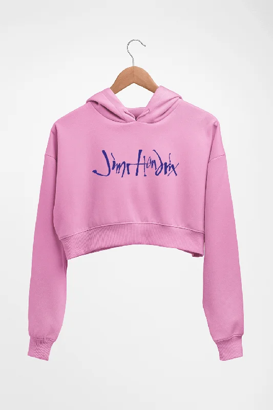 Jimi Hendrix Crop HOODIE FOR WOMEN Hoodie with Hem Contrast Bold Stylish