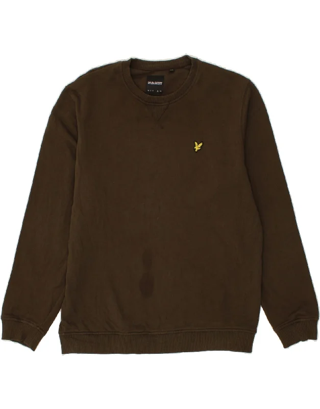 LYLE & SCOTT Mens Sweatshirt Jumper XL Khaki Cotton