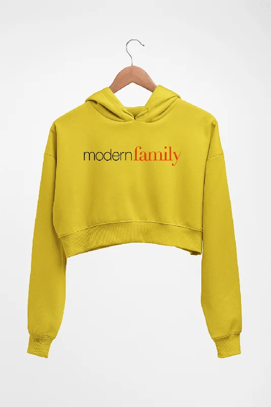modern family Crop HOODIE FOR WOMEN Hoodie with Puffed Sleeves Voluminous Trendy