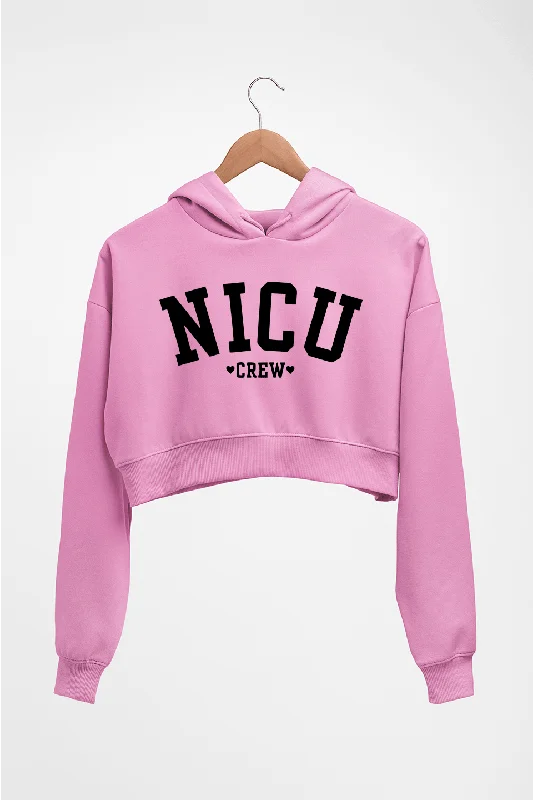 NICU crew Crop HOODIE FOR WOMEN Hoodie with Batwing Sleeves Loose Dramatic