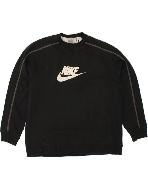 NIKE Mens Graphic Sweatshirt Jumper UK 47/49 2XL Black Cotton Hoodie with Earth Tones Natural Calm NIKE Mens Graphic Sweatshirt Jumper UK 47/49 2XL Black Cotton Hoodie with Earth Tones Natural Calm