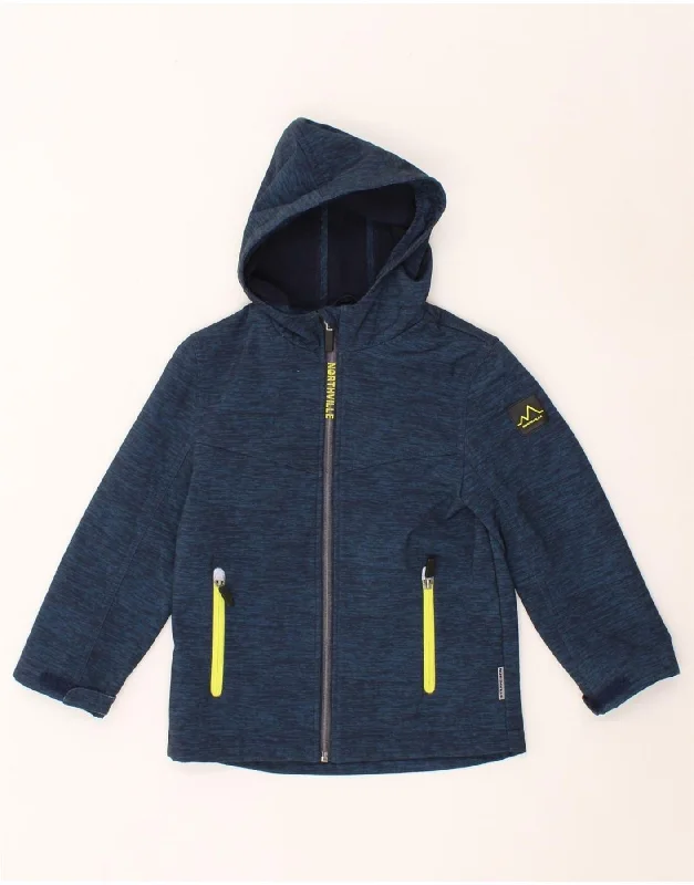 NORTHVILLE Boys Zip Hoodie Sweater 5-6 Years Navy Blue Polyester Hoodie with Drop Shoulder Relaxed Streetwear NORTHVILLE Boys Zip Hoodie Sweater 5-6 Years Navy Blue Polyester Hoodie with Drop Shoulder Relaxed Streetwear