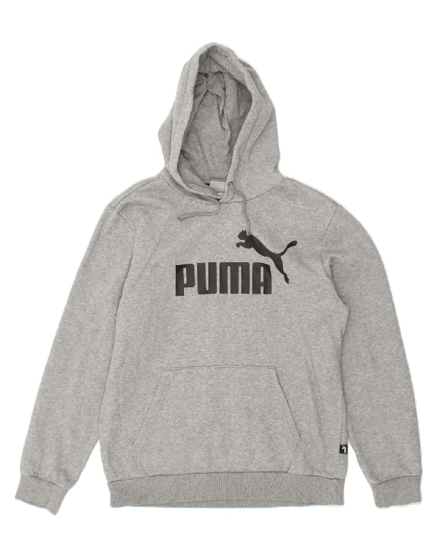 PUMA Mens Graphic Hoodie Jumper Small Grey Cotton Hoodie with Magnetic Closure Innovative Modern