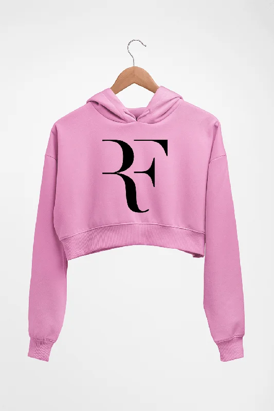 Roger Federer(RF) Crop HOODIE FOR WOMEN