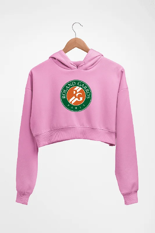 Roland Garros Crop HOODIE FOR WOMEN Hoodie with High-Low Hem Asymmetrical Trendy
