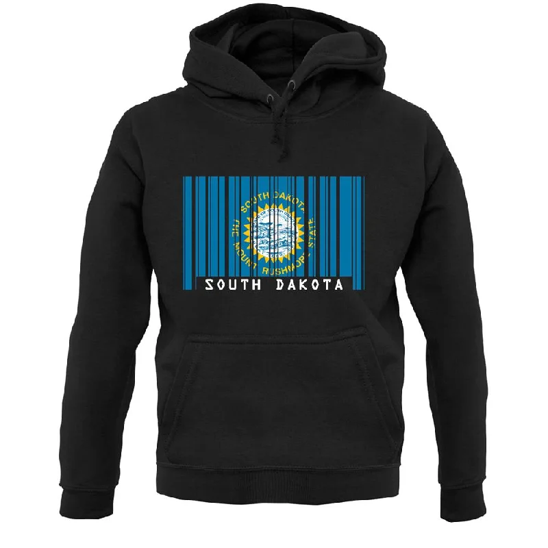 South Dakota Barcode Style Flag Unisex Hoodie Hoodie with Rolled Sleeves Casual Relaxed South Dakota Barcode Style Flag Unisex Hoodie Hoodie with Rolled Sleeves Casual Relaxed