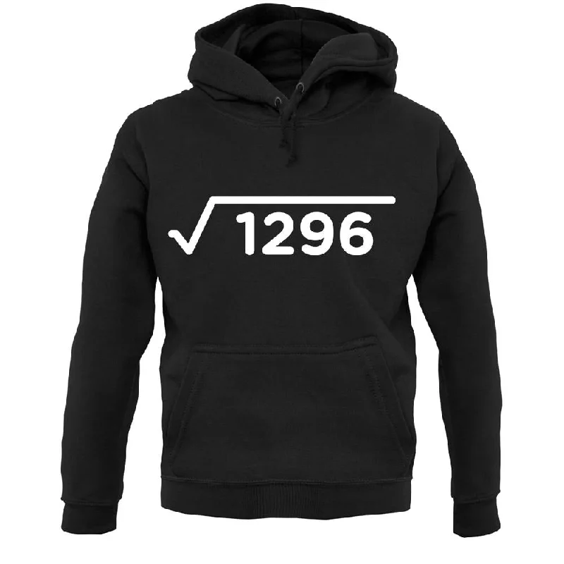 Square Root Birthday 36 Unisex Hoodie Hoodie with Color Block Contrast Stylish
