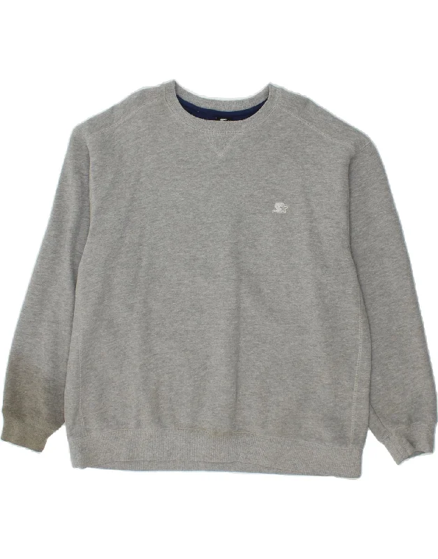 STARTER Mens Sweatshirt Jumper UK 46/48 XL Grey Cotton Hoodie with Toggle Buttons Decorative Unique STARTER Mens Sweatshirt Jumper UK 46/48 XL Grey Cotton Hoodie with Toggle Buttons Decorative Unique