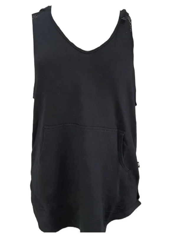 TEREZ Women's Black Sleeveless V-Neck Hoodie #23998368 Medium NWT Hoodie with Set-In Sleeves Structured Classic TEREZ Women's Black Sleeveless V-Neck Hoodie #23998368 Medium NWT Hoodie with Set-In Sleeves Structured Classic