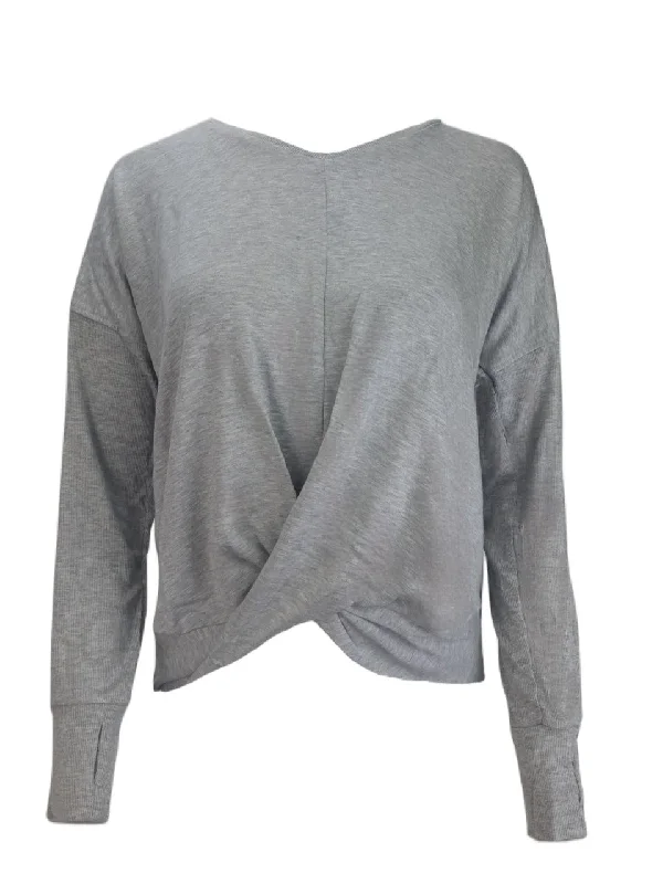 TEREZ Women's Grey Long Sleeve Sweatshirt #24698601 NWT Hoodie with Drawstring Waist Adjustable Fitted TEREZ Women's Grey Long Sleeve Sweatshirt #24698601 NWT Hoodie with Drawstring Waist Adjustable Fitted