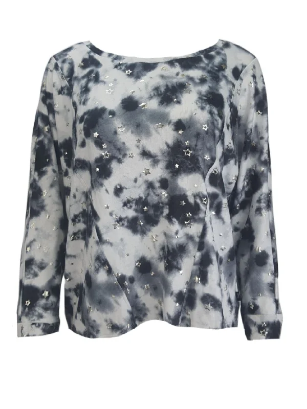 TEREZ Women's Multicolor Star Foil Sweatshirt #24848585 Large NWT Hoodie with Hem Lace Feminine Delicate TEREZ Women's Multicolor Star Foil Sweatshirt #24848585 Large NWT Hoodie with Hem Lace Feminine Delicate