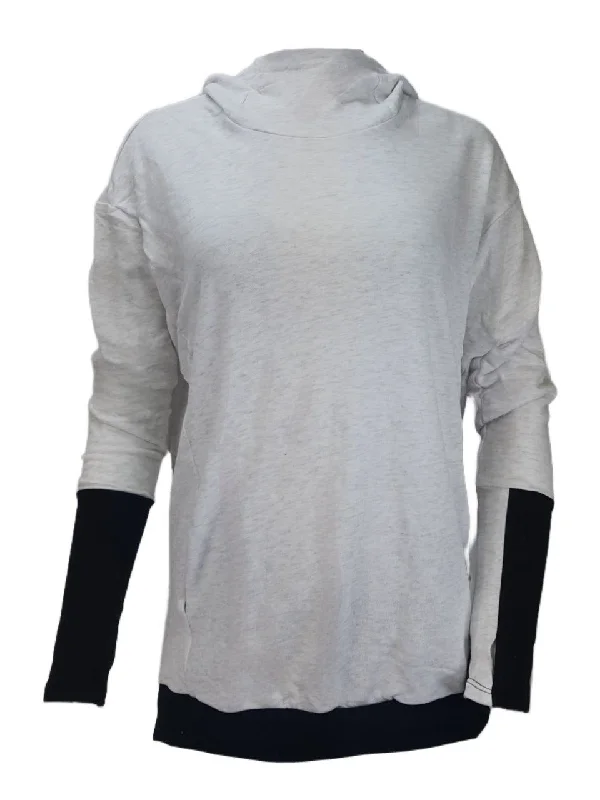 TEREZ Women's White Ash Fleece Hoodie #47402993 NWT Hoodie Sweatshirt Pullover