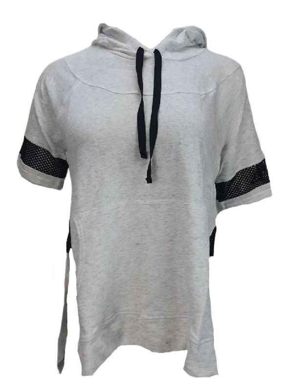 TEREZ Women's White Short Sleeve Hoodie #45602993 Small NWT Hoodie Jacket Zipper Layering TEREZ Women's White Short Sleeve Hoodie #45602993 Small NWT Hoodie Jacket Zipper Layering