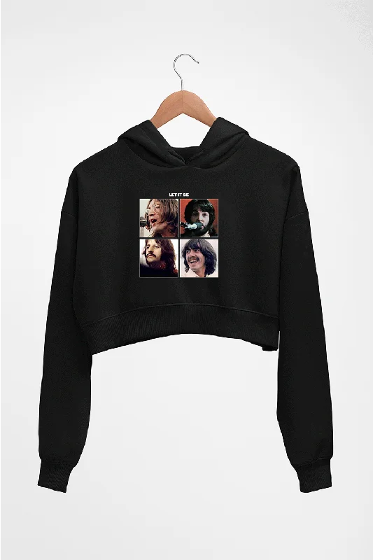 the beatles let it be Crop HOODIE FOR WOMEN Hoodie with Mesh Breathable Sporty