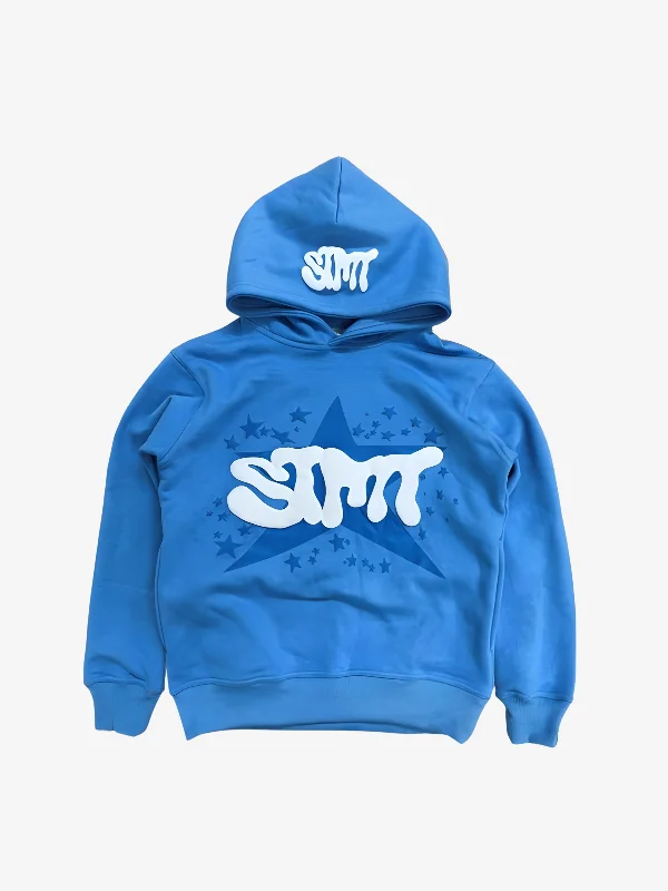 KG Star Puff Print Hoodie Hoodie with Hem Elastic Stretchable Comfortable