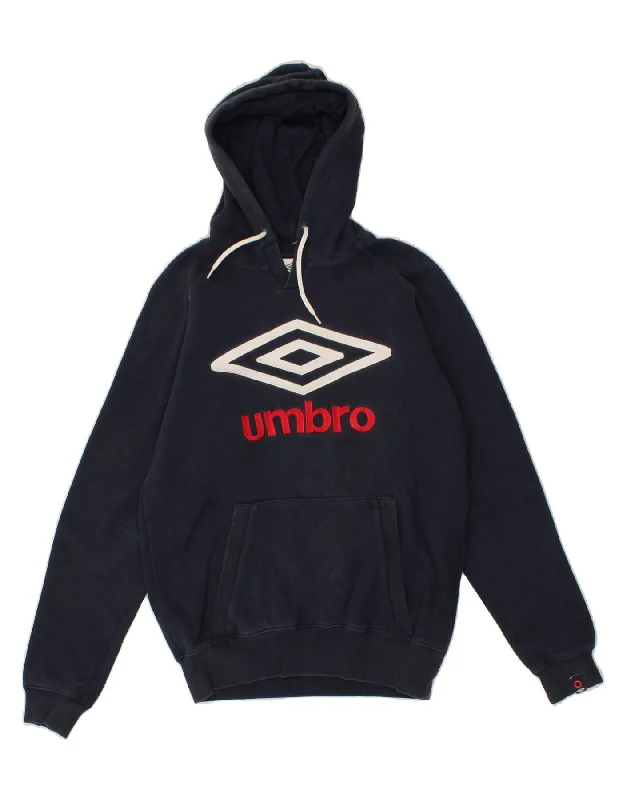 UMBRO Mens Graphic Hoodie Jumper Small Navy Blue Cotton Hoodie Dress Longline Feminine UMBRO Mens Graphic Hoodie Jumper Small Navy Blue Cotton Hoodie Dress Longline Feminine