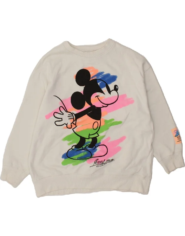 ZARA Girls Mickey Mouse Graphic Sweatshirt Jumper 11-12 Years White Cotton Hoodie with Hem Detail Decorative Unique ZARA Girls Mickey Mouse Graphic Sweatshirt Jumper 11-12 Years White Cotton Hoodie with Hem Detail Decorative Unique