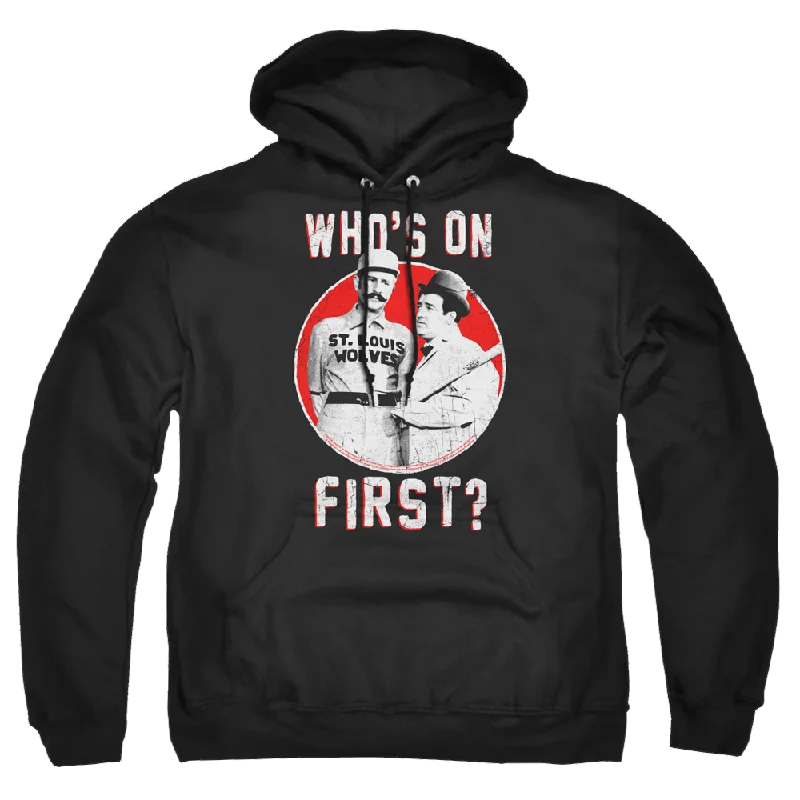 Abbott and Costello First - Pullover Hoodie Asymmetrical Neck Pullover