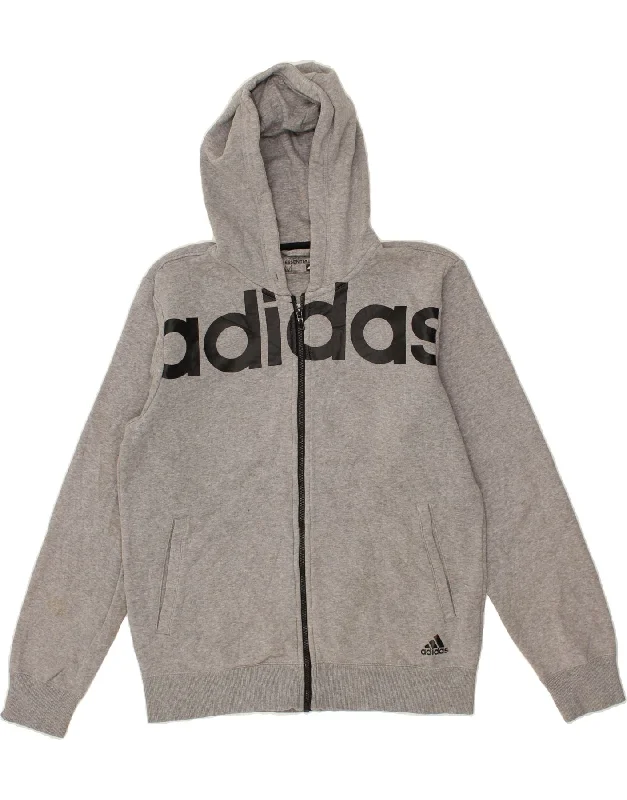 ADIDAS Mens Climacool Graphic Zip Hoodie Sweater Medium Grey Cotton Boat Neck Shawl Collar Notched Collar ADIDAS Mens Climacool Graphic Zip Hoodie Sweater Medium Grey Cotton Boat Neck Shawl Collar Notched Collar