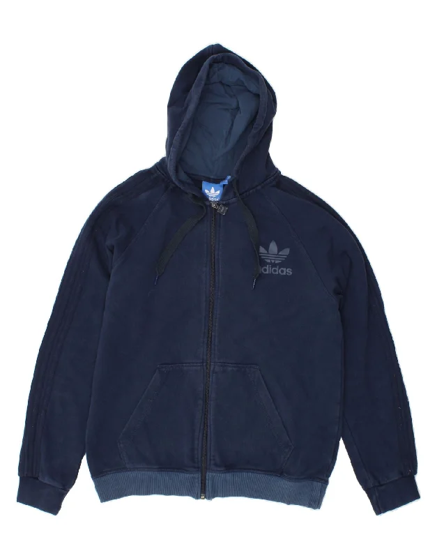 ADIDAS Mens Zip Hoodie Sweater Medium Navy Blue Spandex Blend Rayon Blend Denim Blend ADIDAS Mens Zip Hoodie Sweater Medium Navy Blue Spandex Blend Rayon Blend Denim Blend