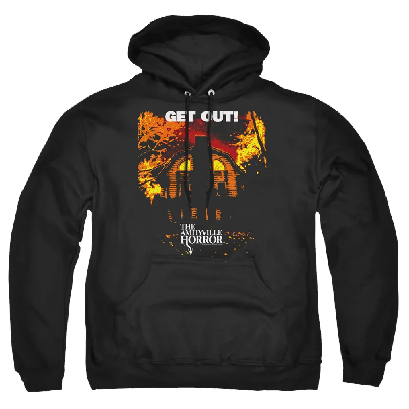 Amityville Horror Get Out - Pullover Hoodie Boyleg Sleeve Pullover