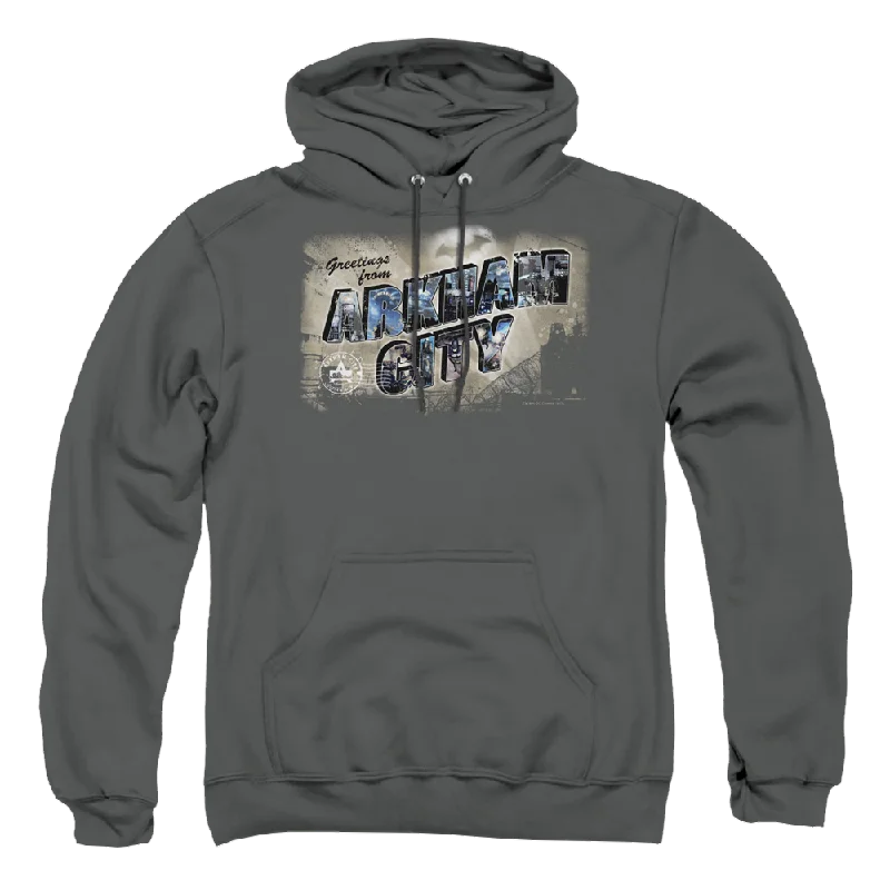Batman - Arkham Greetings From Arkham - Pullover Hoodie Textured Knit Design