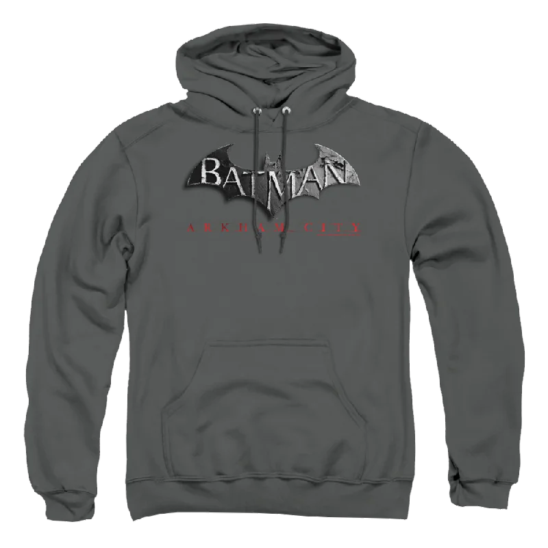 Batman - Arkham Logo - Pullover Hoodie Long Sleeve Pullover
