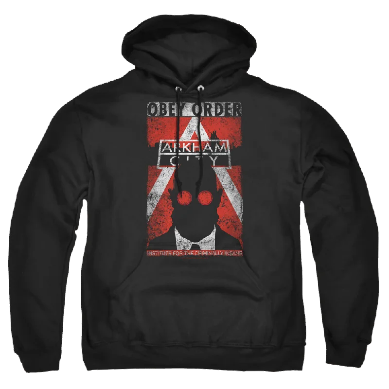 Batman - Arkham Obey Order Poster - Pullover Hoodie Open Front Cardigan