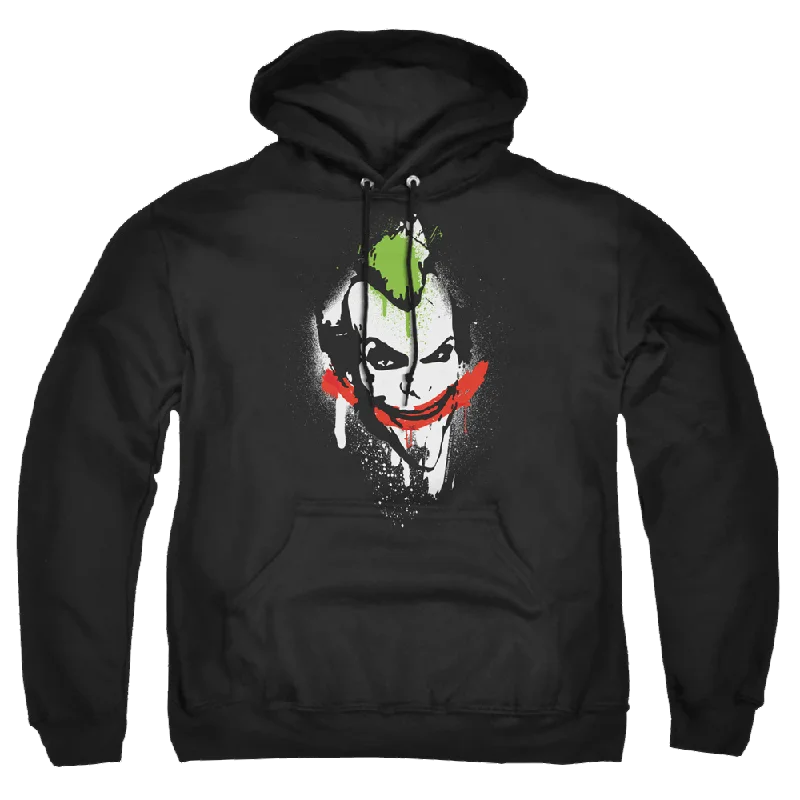 Batman - Arkham Spraypaint Smile - Pullover Hoodie Ribbed Crew Neck