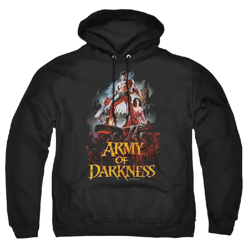Army Of Darkness Bloody Poster - Pullover Hoodie Cable Knit Chunky