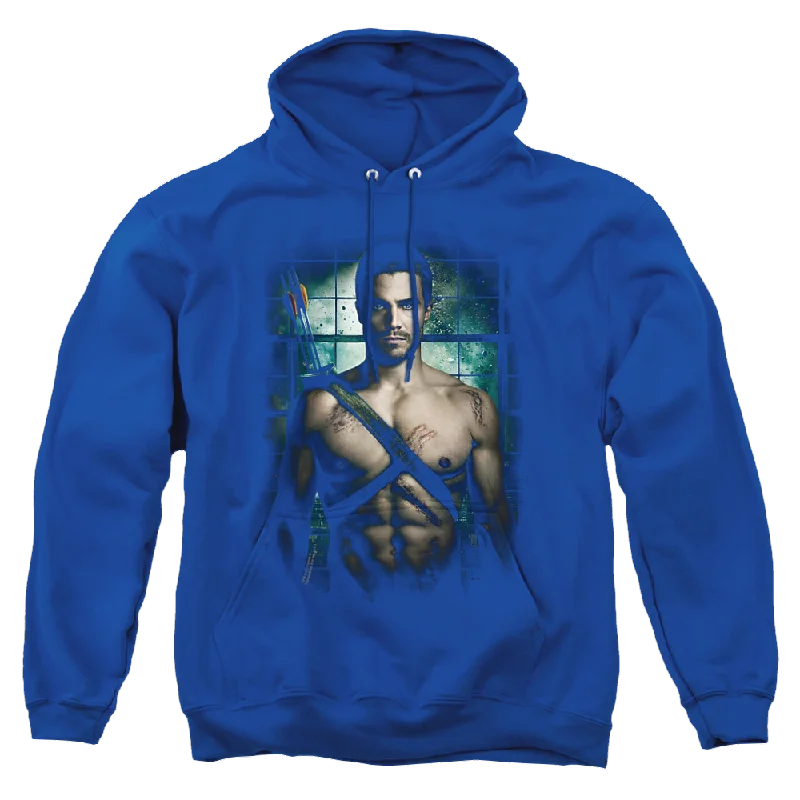 Arrow Shirtless - Pullover Hoodie Port Neck Pullover