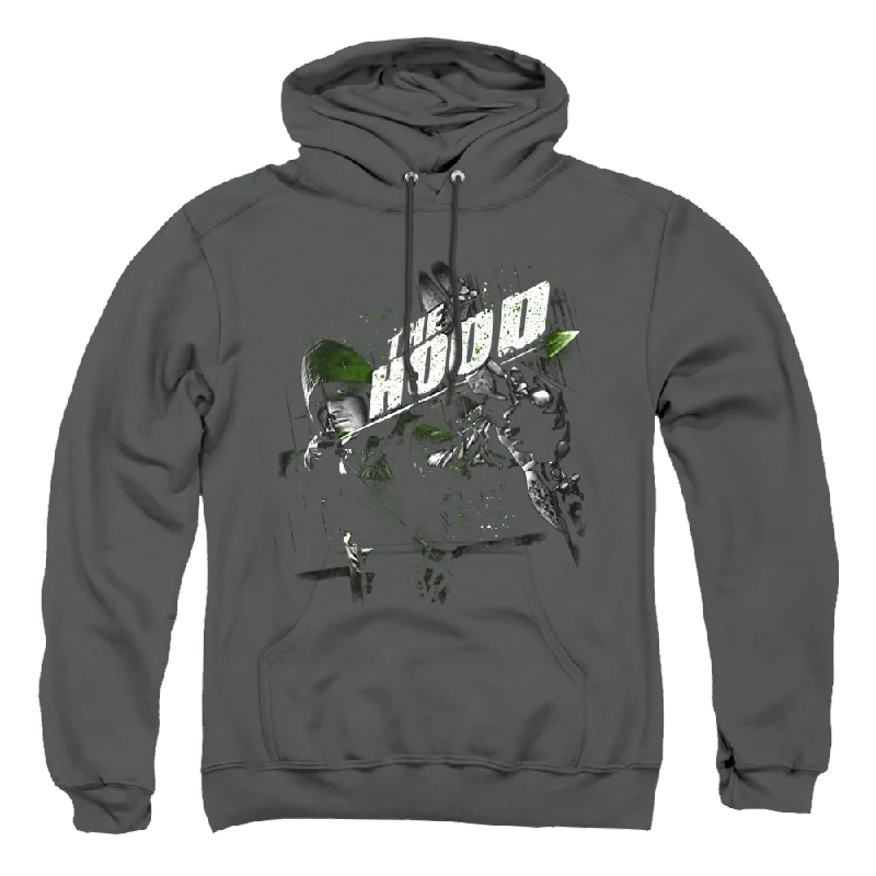 Arrow Take Aim - Pullover Hoodie Plunging Neck Pullover