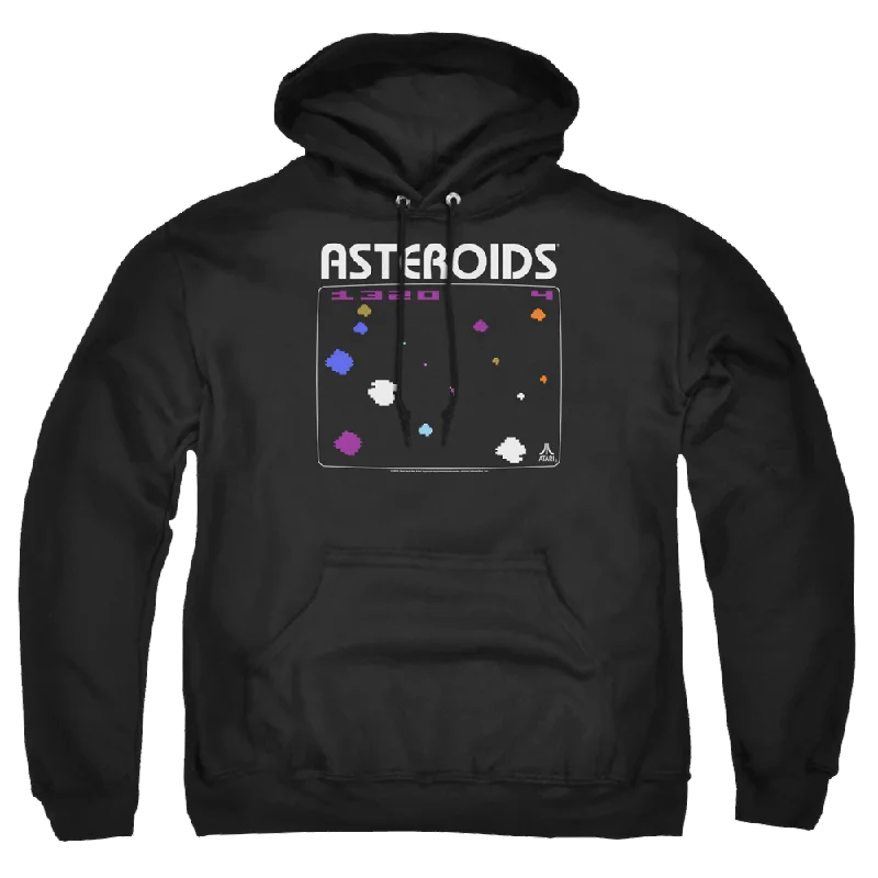 Atari Asteroids Screen - Pullover Hoodie Mock Neck Pullover