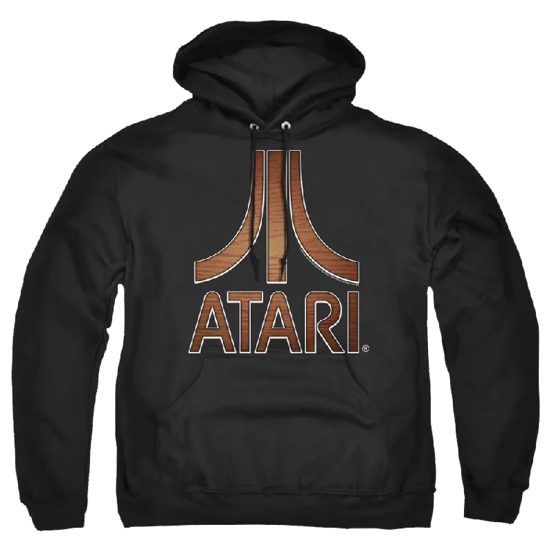 Atari Classic Wood Emblem - Pullover Hoodie Boxy Neck Sweater