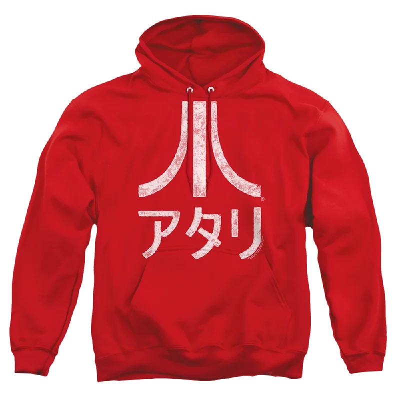 Atari Rough Kanji - Pullover Hoodie Ruffle Sleeve Feminine