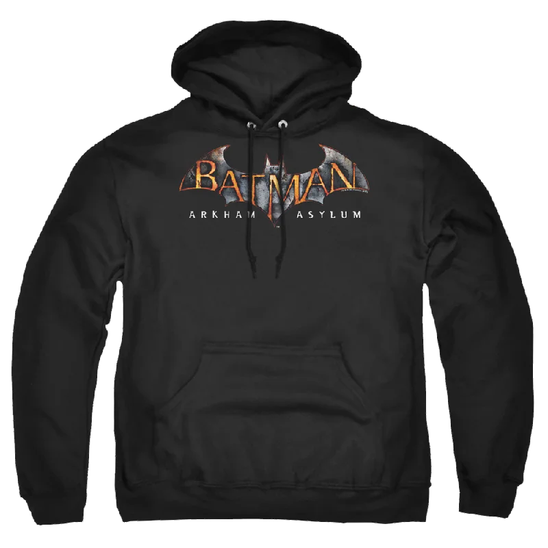 Batman - Arkham Arkham Asylum Logo - Pullover Hoodie Slouchy Comfort Pullover