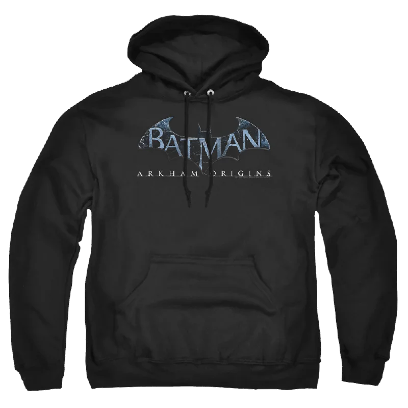 Batman - Arkham Logo - Pullover Hoodie Lapel Neck Sweater