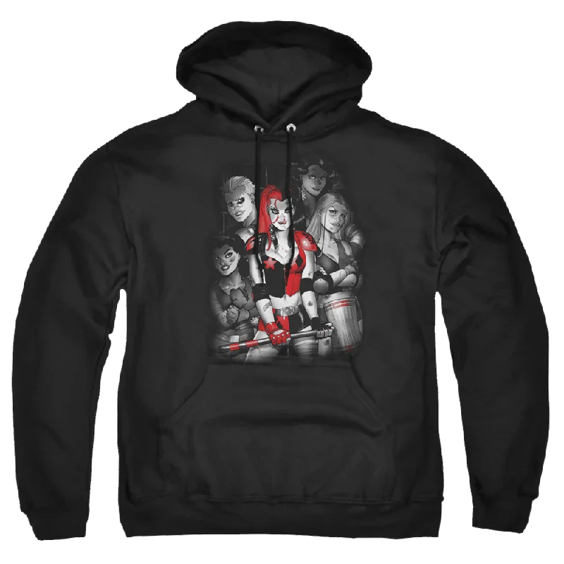 Batman Bad Gals Bw - Pullover Hoodie Cowl Neck Pullover